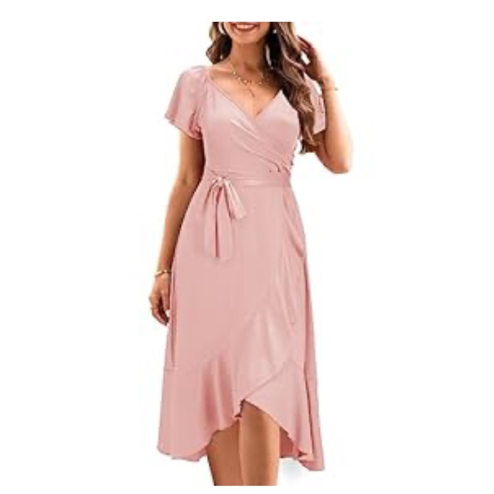 Pink Midi Dress - Size S